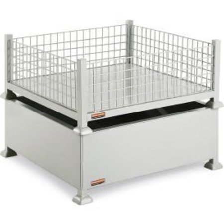 GLOBAL EQUIPMENT Global Industrial„¢ Mini-Bulk Container 38x38x16 2600 Lb Capacity - Wire Mesh Sides B2050724